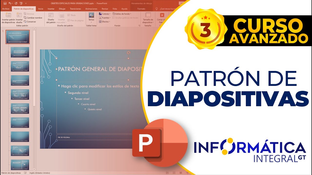 COMO USAR PATRÓN DE DIAPOSITIVAS EN POWER POINT | Curso Avanzado