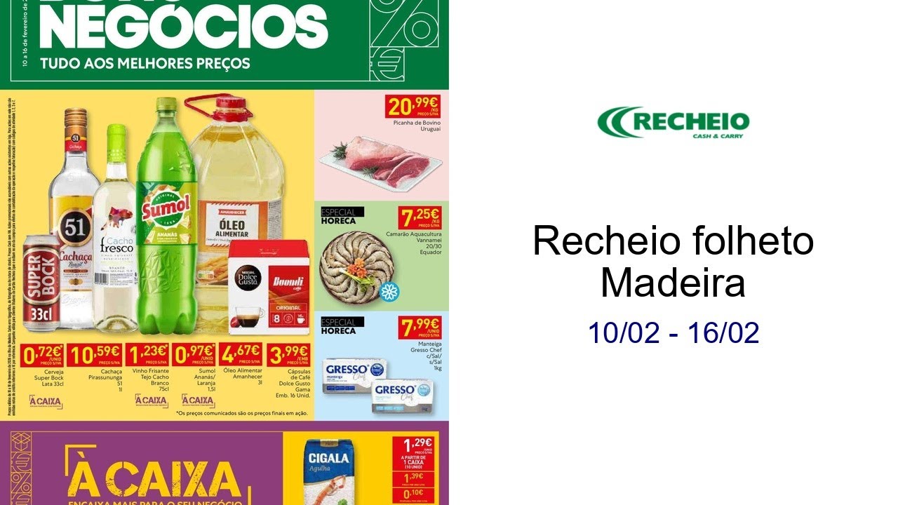Recheio folheto Madeira 10/02 - 16/02