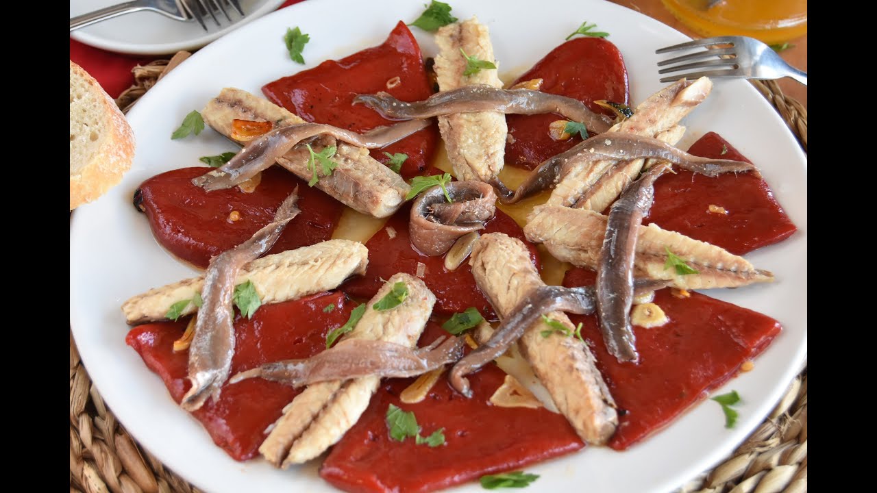 🌶 Ensalada de pimientos del piquillo caballa y anchoas IRRESISTIBLE