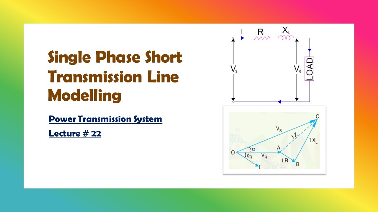Power Transmission|| 22 || Single Phase Short Transmission Line + Tutorial