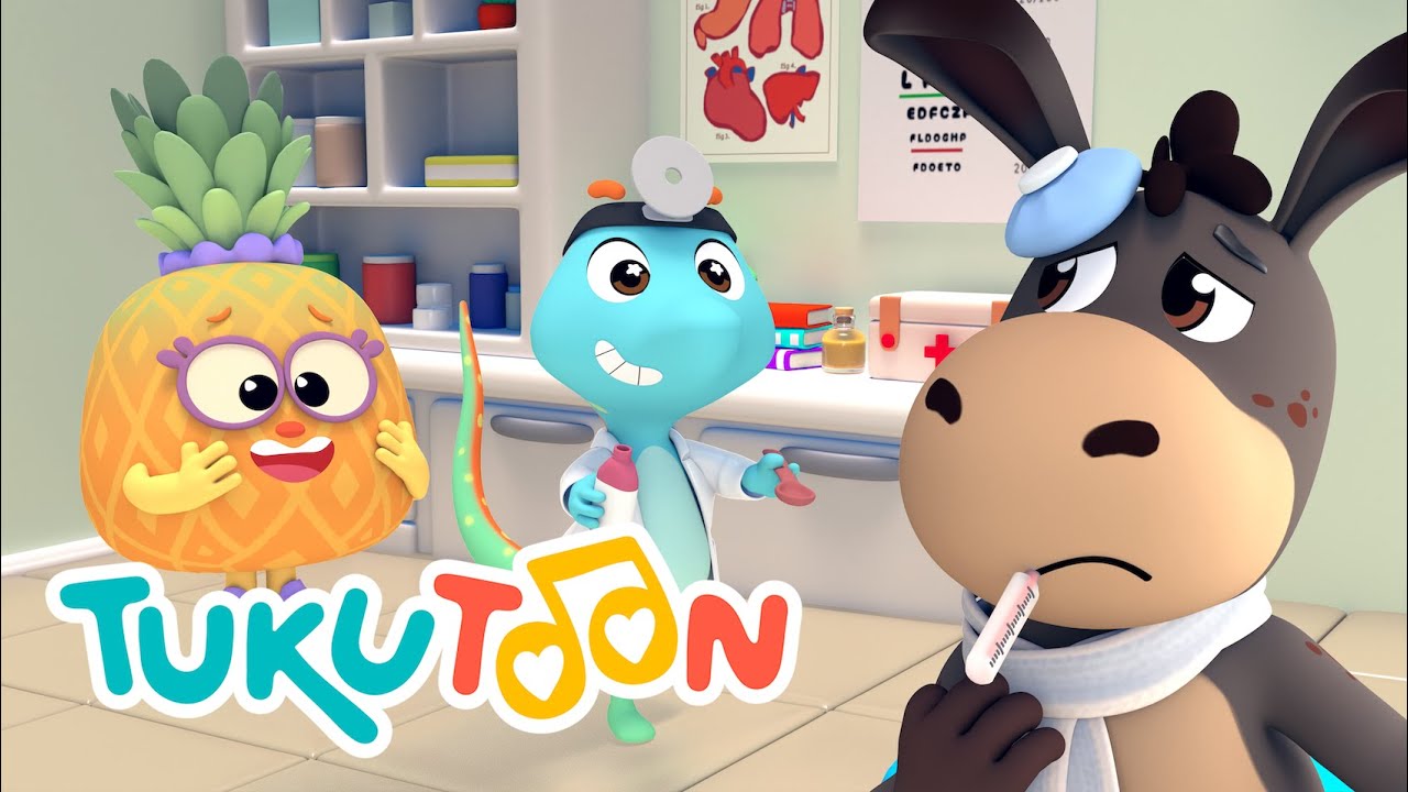 A mi burro le duele la cabeza 🤕 #TukuToon❤️🥁 #cancionesinfantiles 🥁
