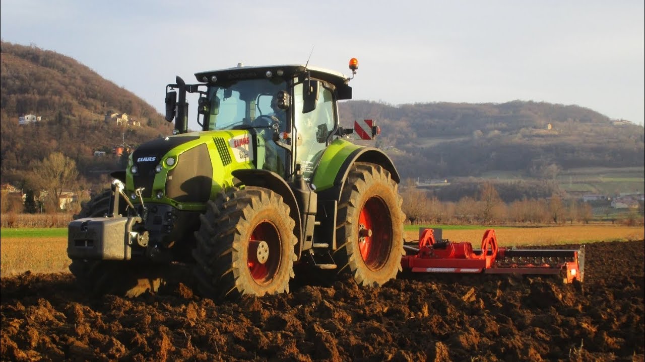 Claas Axion 830 Cmatic & Maschio Aquila Rapido Plus 7000 - Az. Guarda