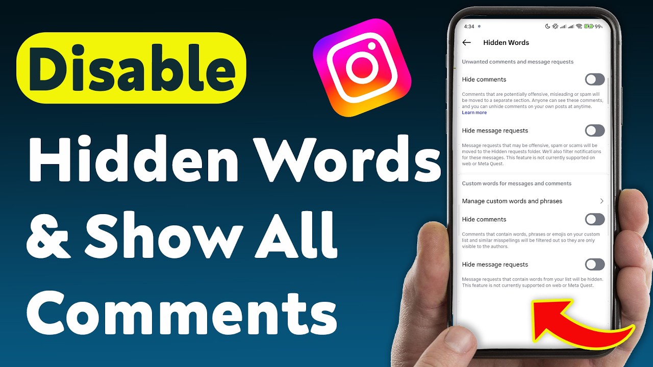 How To Disable Hidden Words and Show All Comments on Instagram (Updated)
