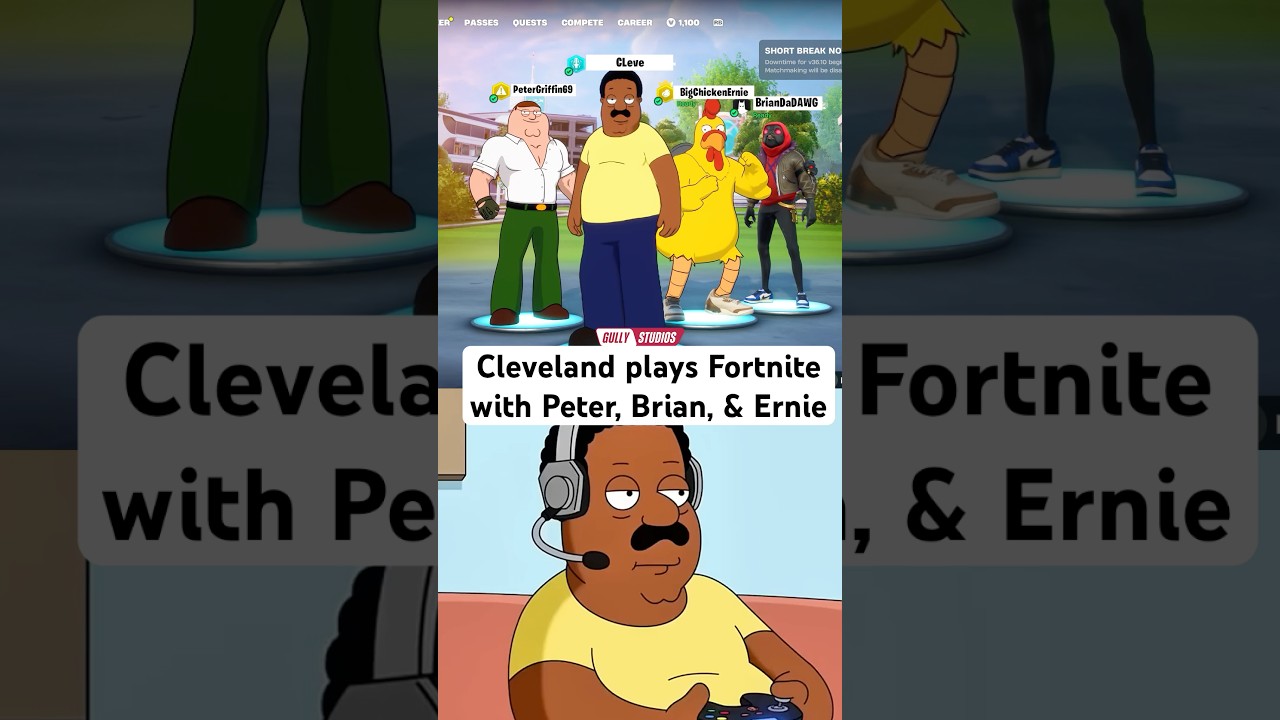 #ClevelandBrown plays #Fortnite with #PeterGriffin Brian, & Ernie | #familyguy #fortnitebattleroyale