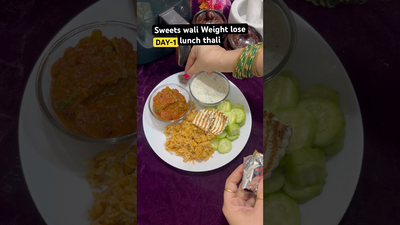 Weight lose lunch thali #healthyfood #trending #food #trending #cooking #weightloss
