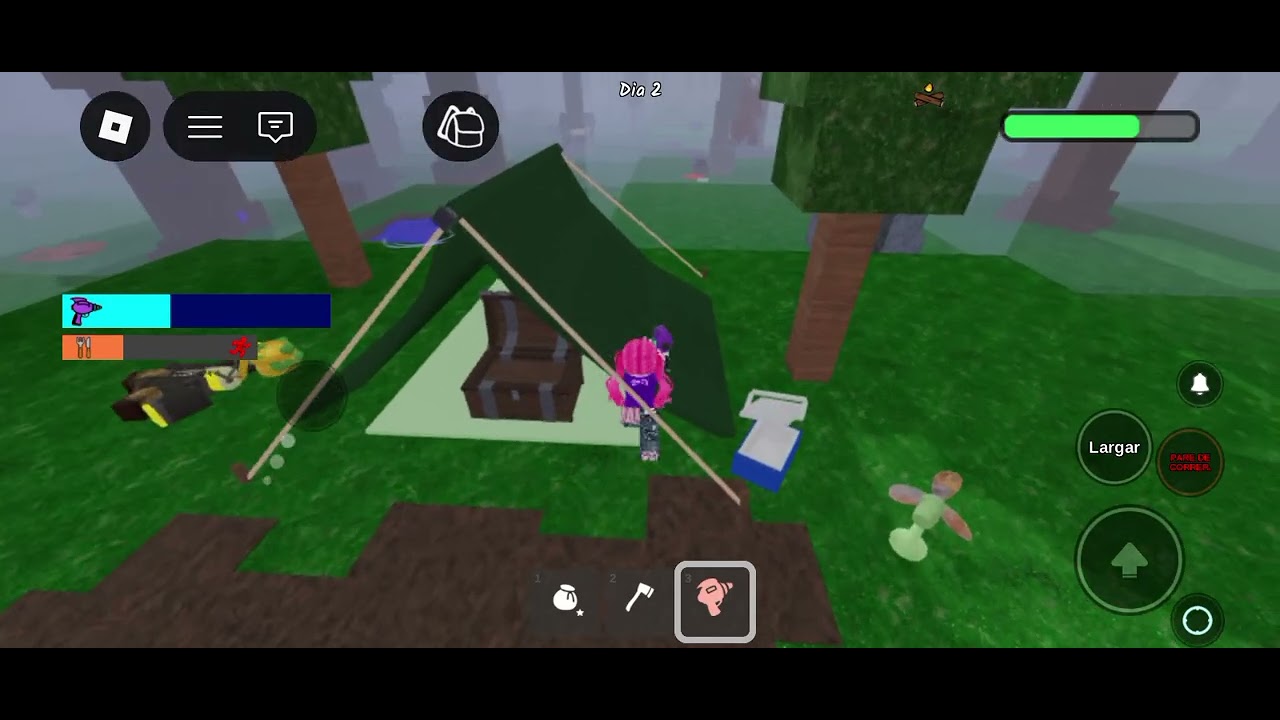 Jogando 99 noites na floresta
