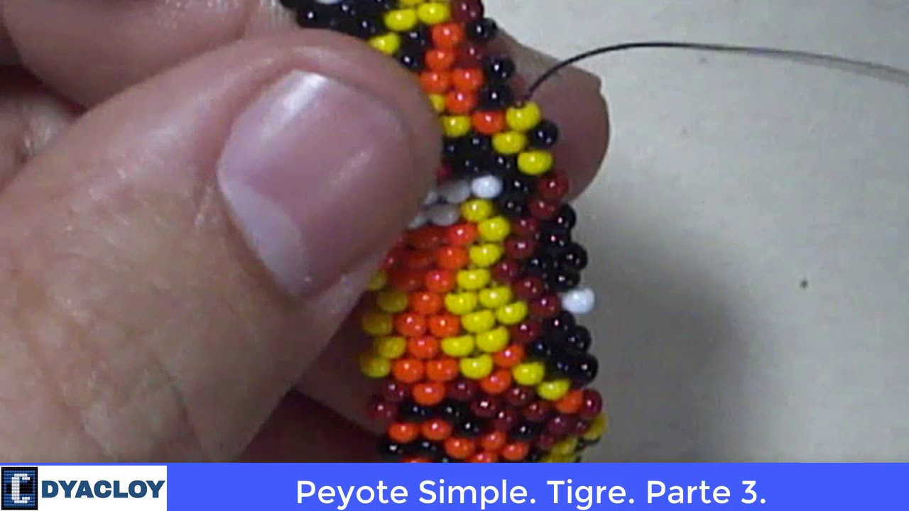 Tigre en Mostacilla ►Técnica Peyote Simple 🐯🐯. Parte 3.