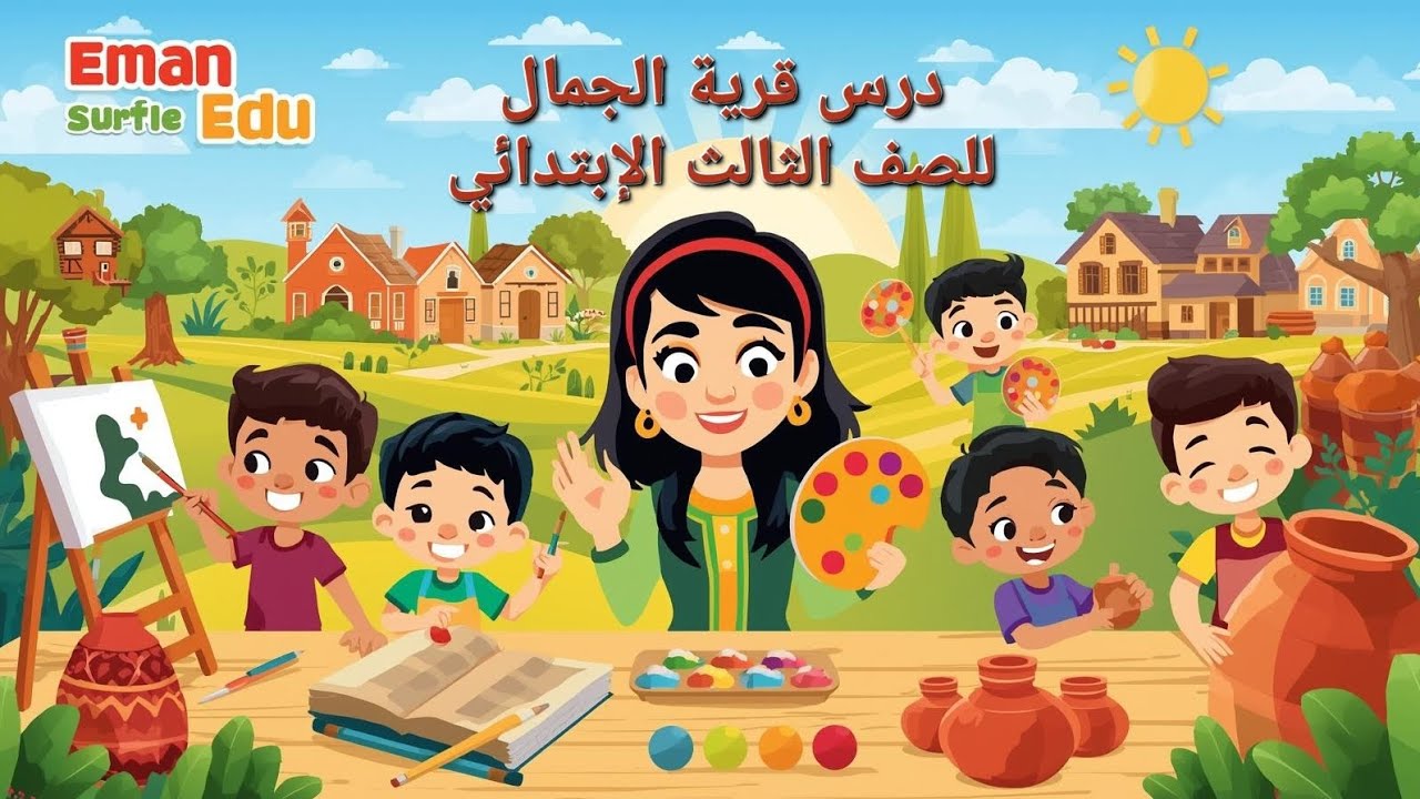قرية الجمال | نص استماع الصف الثالث الابتدائي | شرح مبسّط للأطفال 📖