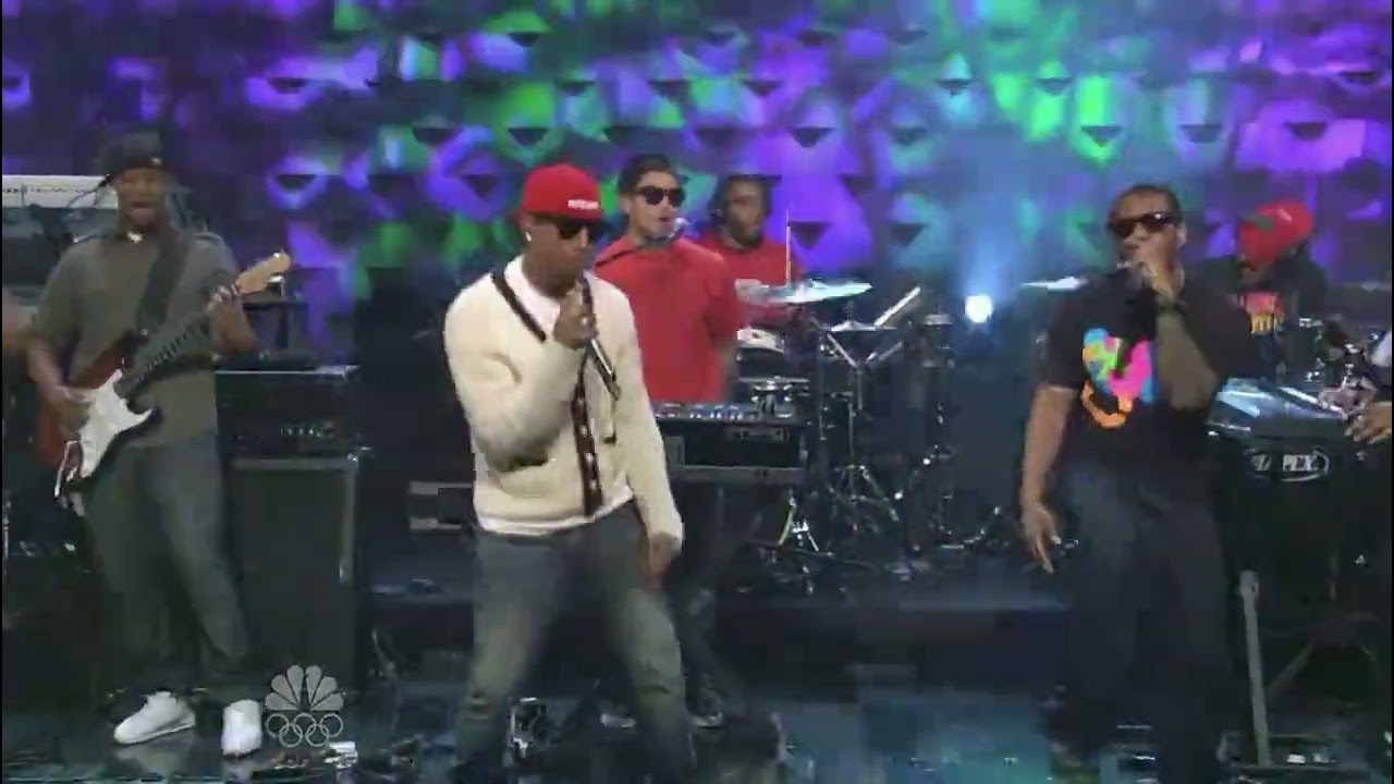 N.E.R.D Spaz live on Conan 2008
