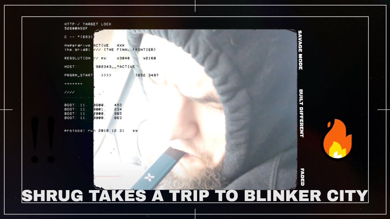 Shrug takes a trip to Blinker City! (LIVE RESIN CARTRIDGE) PAX VAPE
