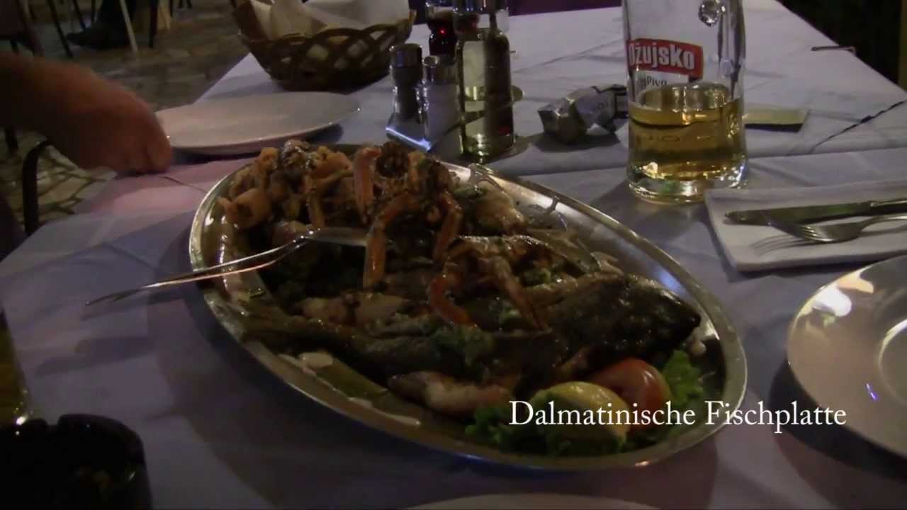 Fischplatte in Klenovica Kroatien