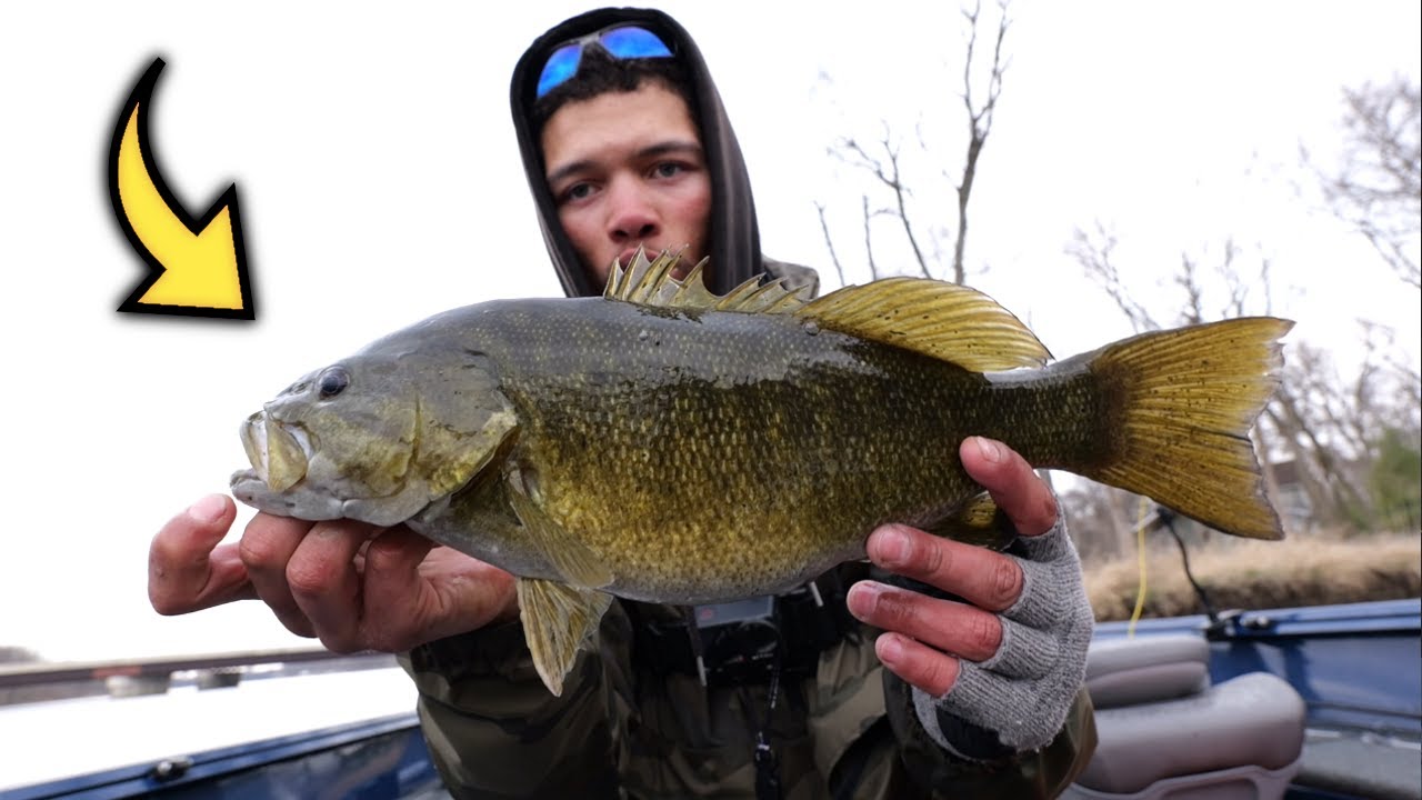Spring Smallmouth Bass River Fishing in My New Boat!
