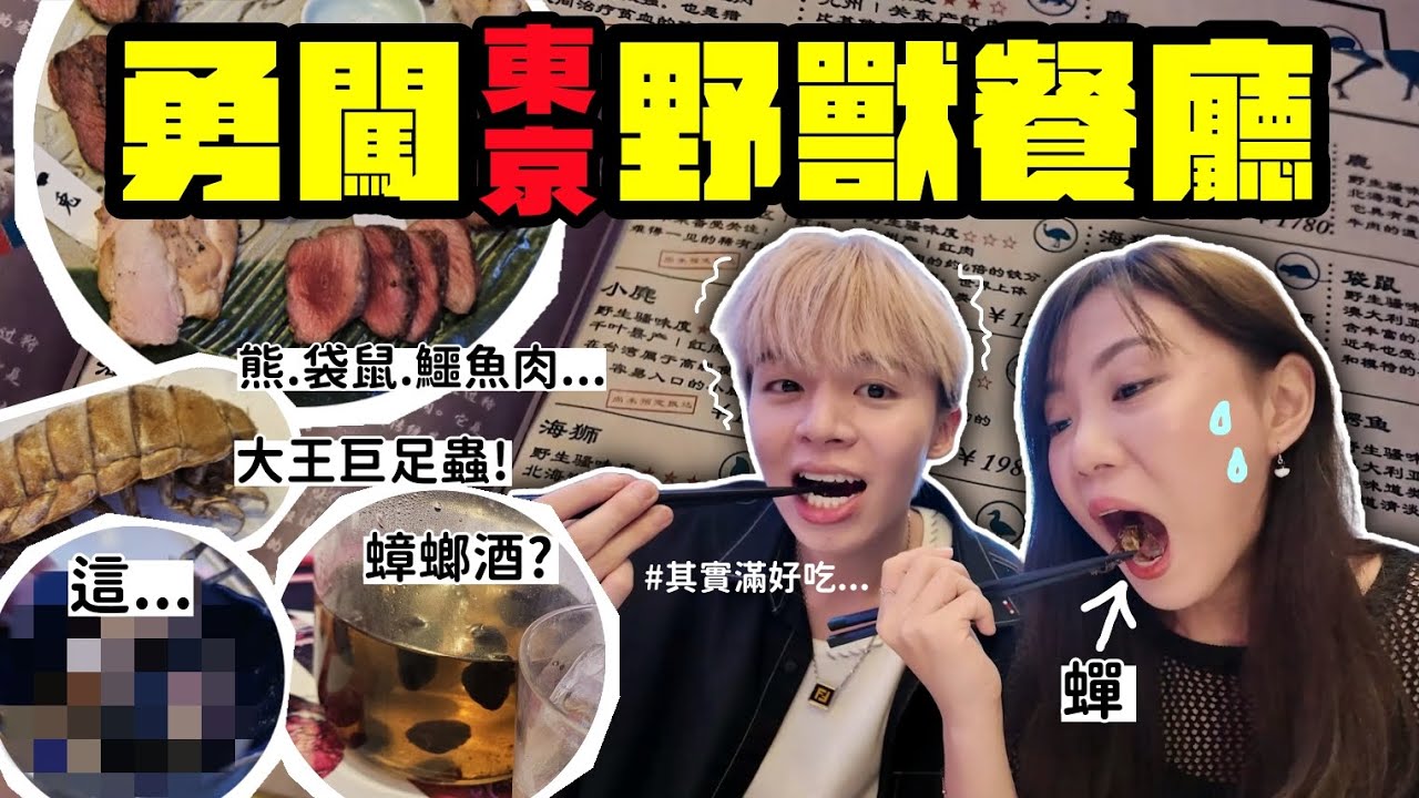 【魚乾】視覺與味覺的衝擊👀！熊、鱷魚、袋鼠等各種野獸，連蟑螂都可以泡酒？異世界神祕餐廳就在東京！(ft. @黃氏兄弟 瑋瑋)