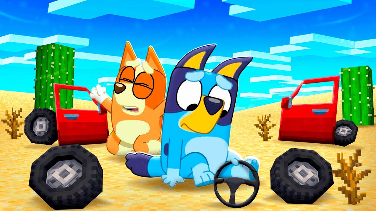 BLUEY TIENE UN VIAJE POLVORIENTO EN MINECRAFT 😱