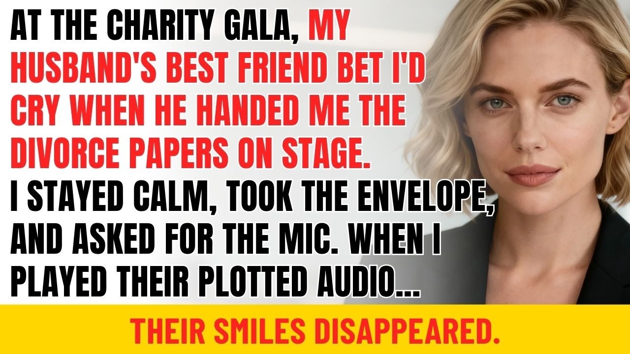 My husband handed me divorce papers at the gala in front of everyone, my gift shocked him speechless