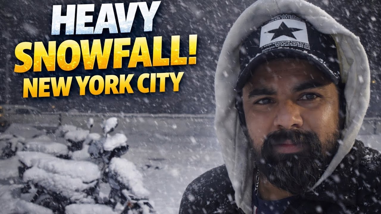 Heavy snowfall New York City 