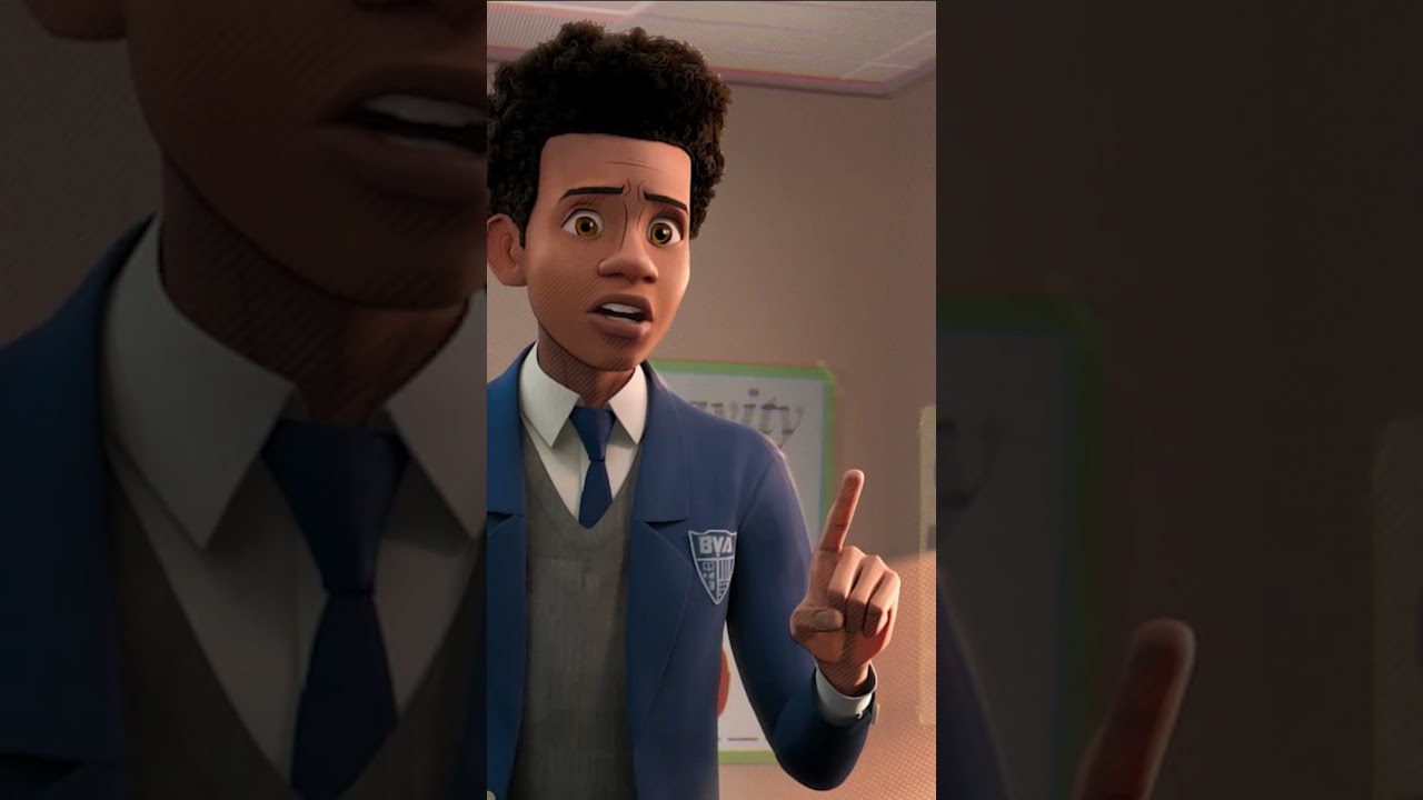 Miles really wrote Decembruary on his test 💀 #IntoTheSpiderVerse #MilesMorales #CutScenes
