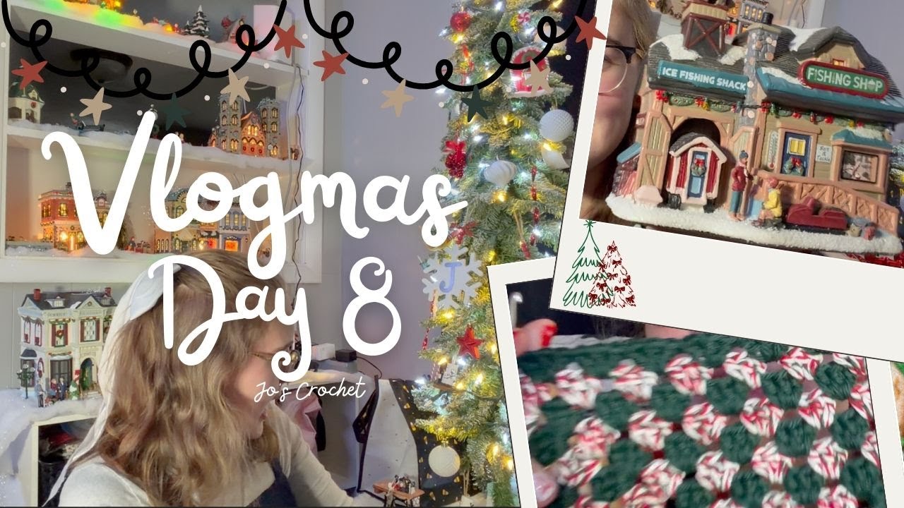 Chill Decorating🎅🏼 | Vlogmas Day 8 🎄 | Crochet Small Business Vlog 🧶
