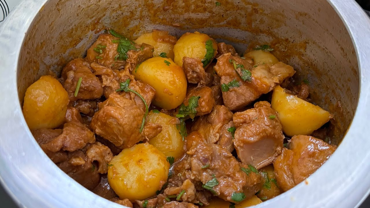 Pernil com batata em 8 minutos na panela de pressão - Uma delícia