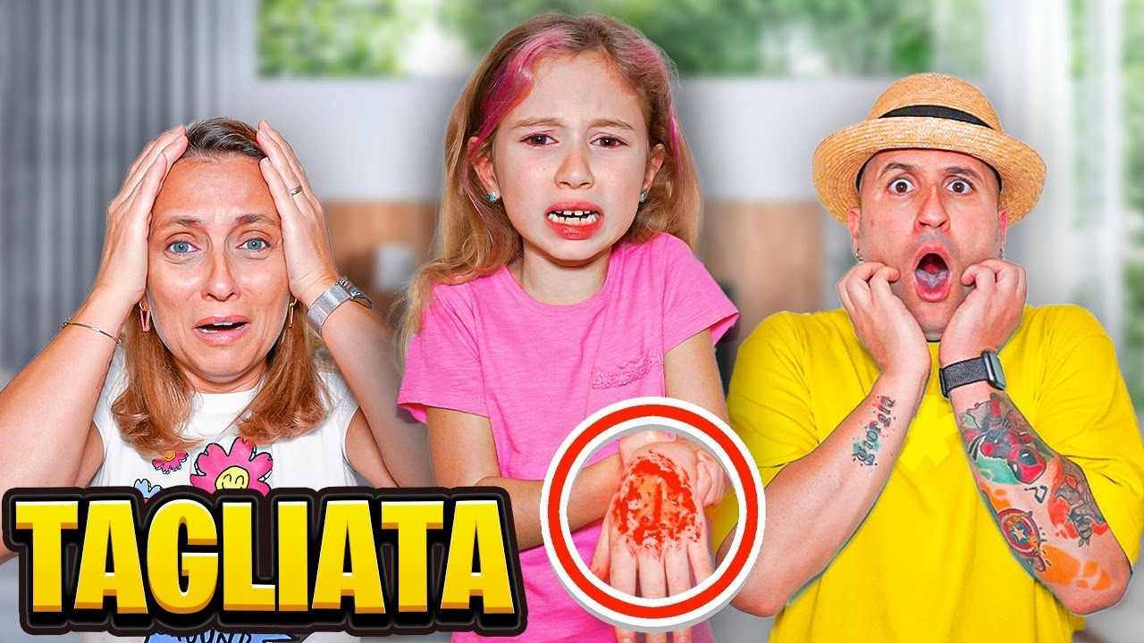 GIORGIA SI FA MALE E ESCE TANTO SANGUE E PAP&Agrave; SALVO SI PRENDE CURA DI LEI CON MAMMA CINZIA! *PIANGE*