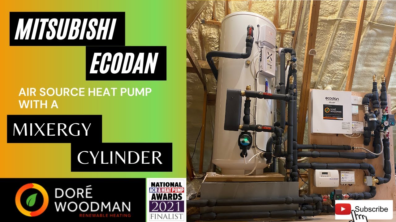 Установка Mitsubishi Ecodan и установка бойлера горячей воды Mixergy Smart