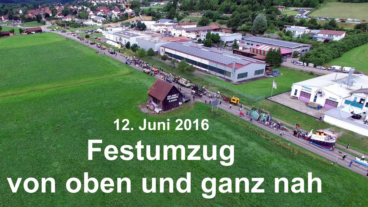Der Festumzug "1200 Jahre" von oben und von ganz nah