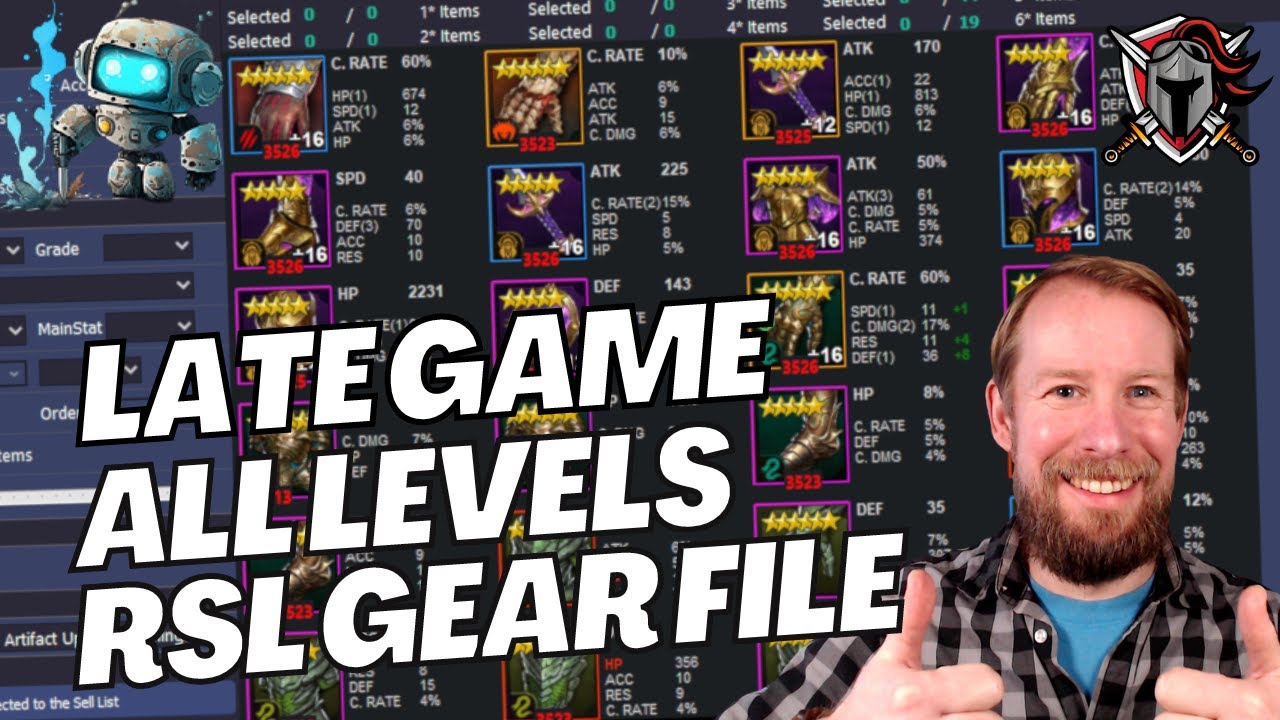 Late Game RSL Helper Sell File | RSL Helper Sell File for all gear levels | Raid: Shadow Legends
