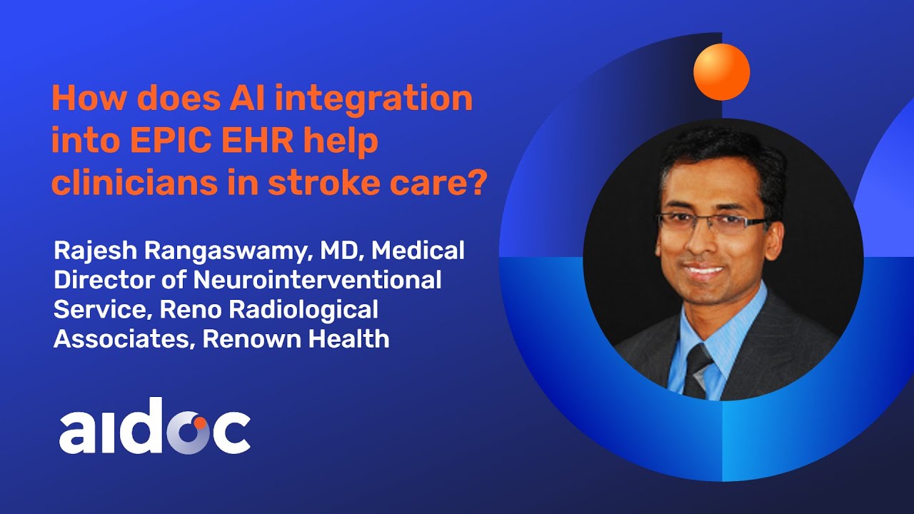 How does AI integration into EPIC EHR help clinicians in stroke care?