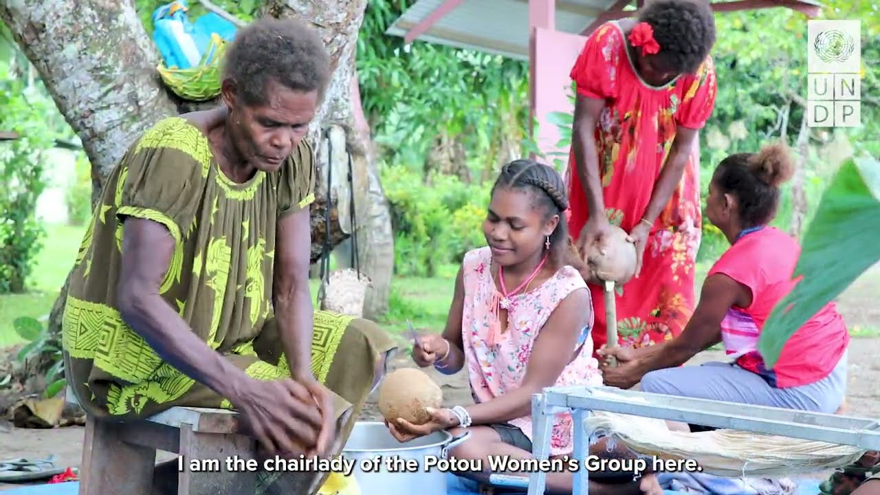 The coconut oil producing ladies of Lolobau Island lead the charge to preserve local coral reefs