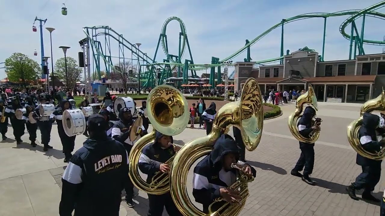 Glenn W. Levey Middle School Marching Band Performing at Cedar Point 2023
