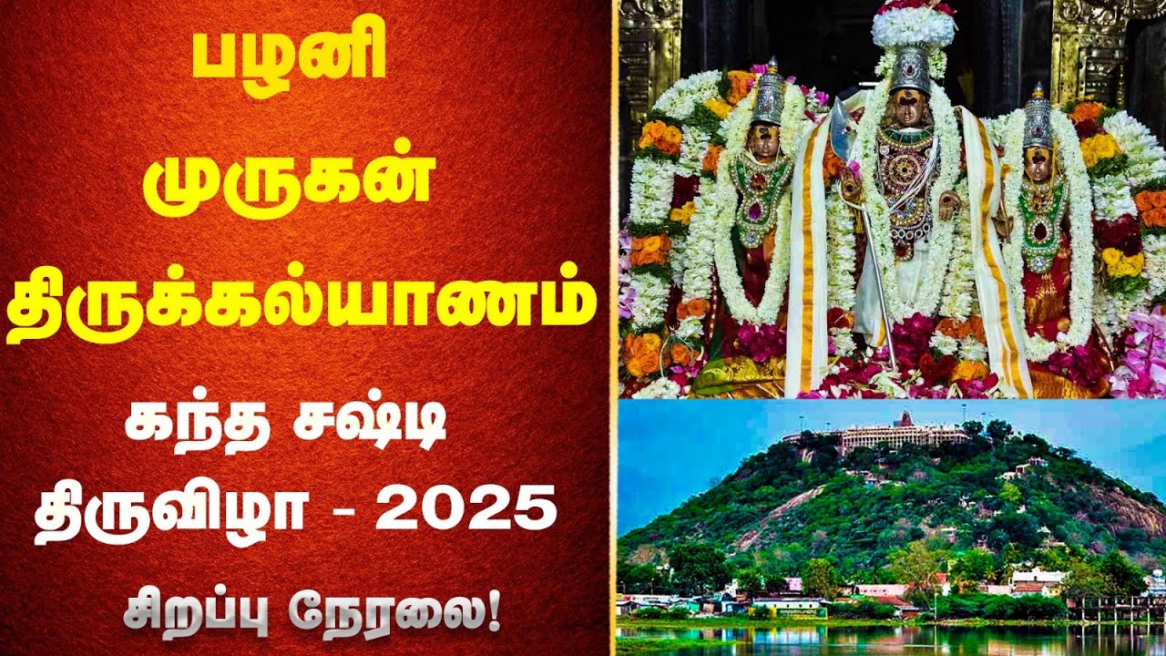 🔴LIVE : Palani Murugan Thiru Kalyanam | பழனி முருகன் திருக்கல்யாணம் |  கந்த சஷ்டி திருவிழா - 2025