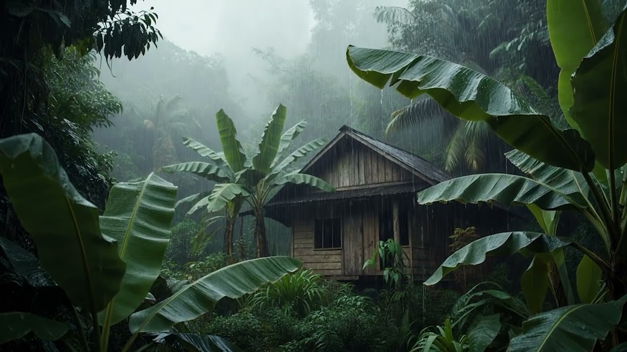 Soothing Rain in a Paradise | Tropical Forest Ambience for Sleeping