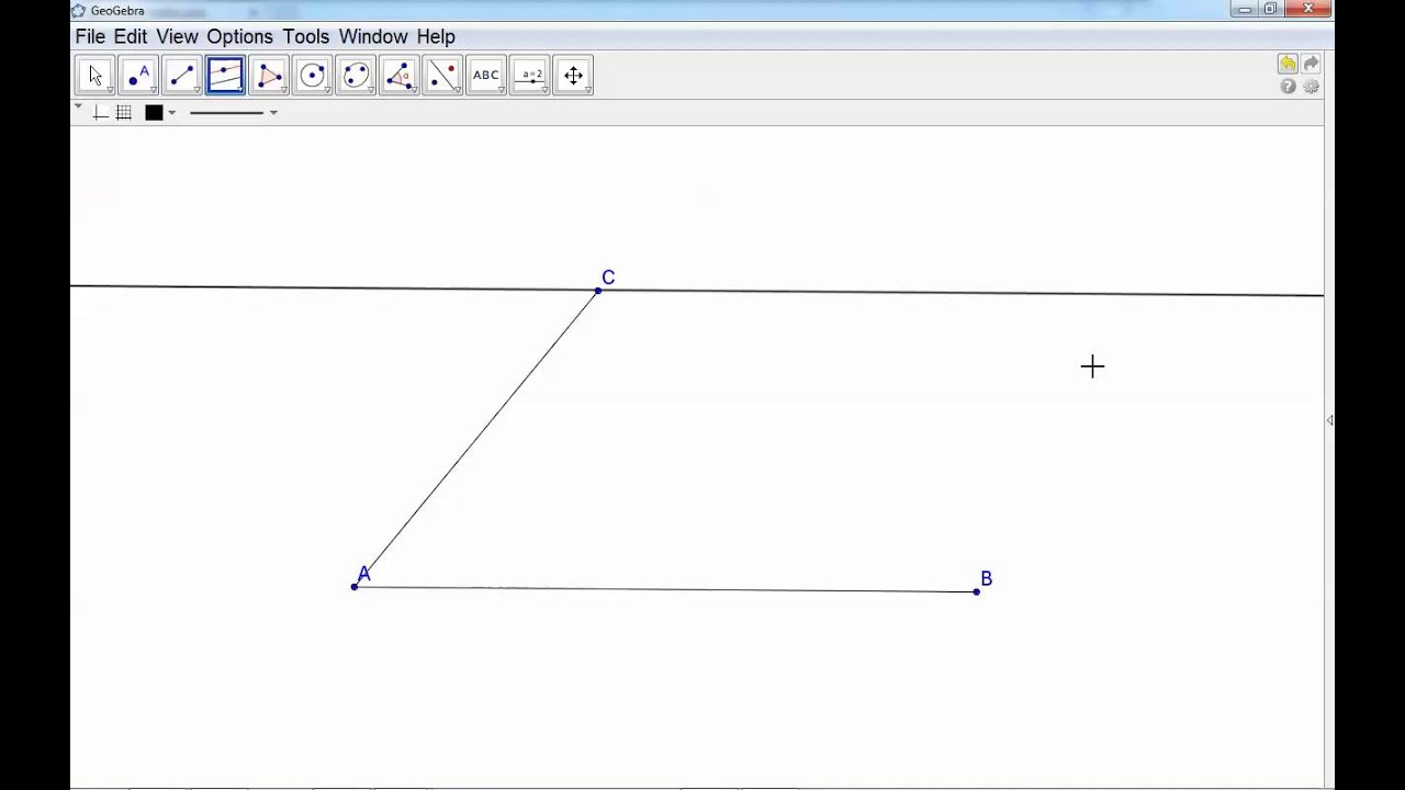 GeoGebra Tutorial: How to construct a parallelogram