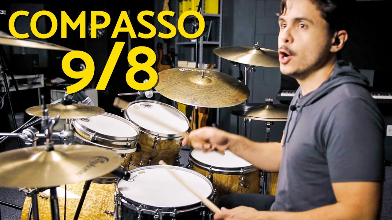 AULÃO COMPLETO | Aprenda Compasso Composto 9/8 na Bateria | Marques Galles