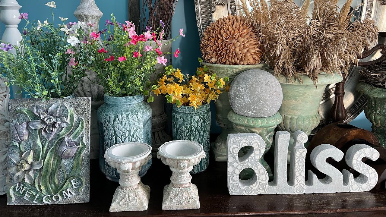 Upcycling/updating spring decor | Free or thrifty projects that turns out beautiful
