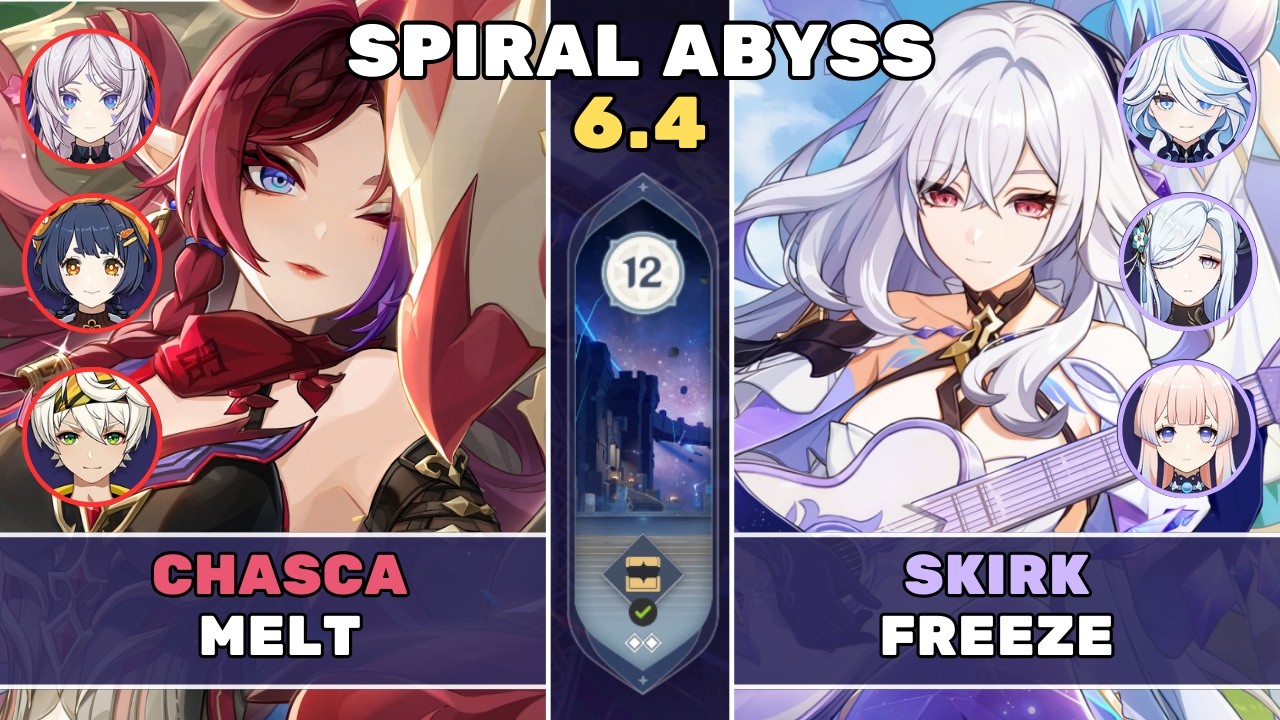 Spiral Abyss 6.4 | Chasca Melt, Skirk Freeze | Genshin Impact