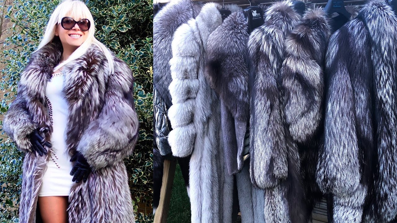 Silver SAGA FOX FUR COAT ✅ 🎁 in LORA FOX eBay fur shop