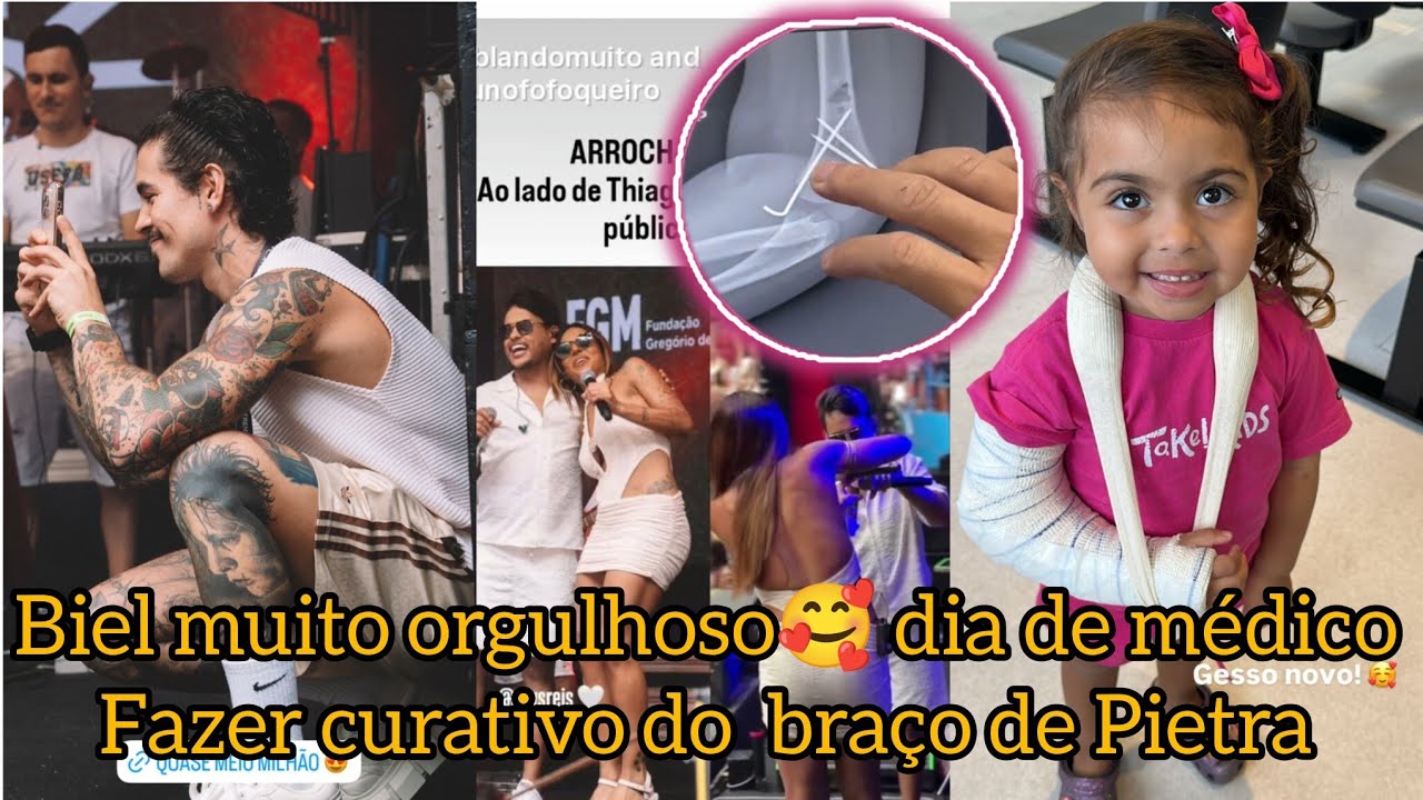 Biel muito orgulhoso 🥰 dia de médico Fazer o curativo do braço de Pietra 