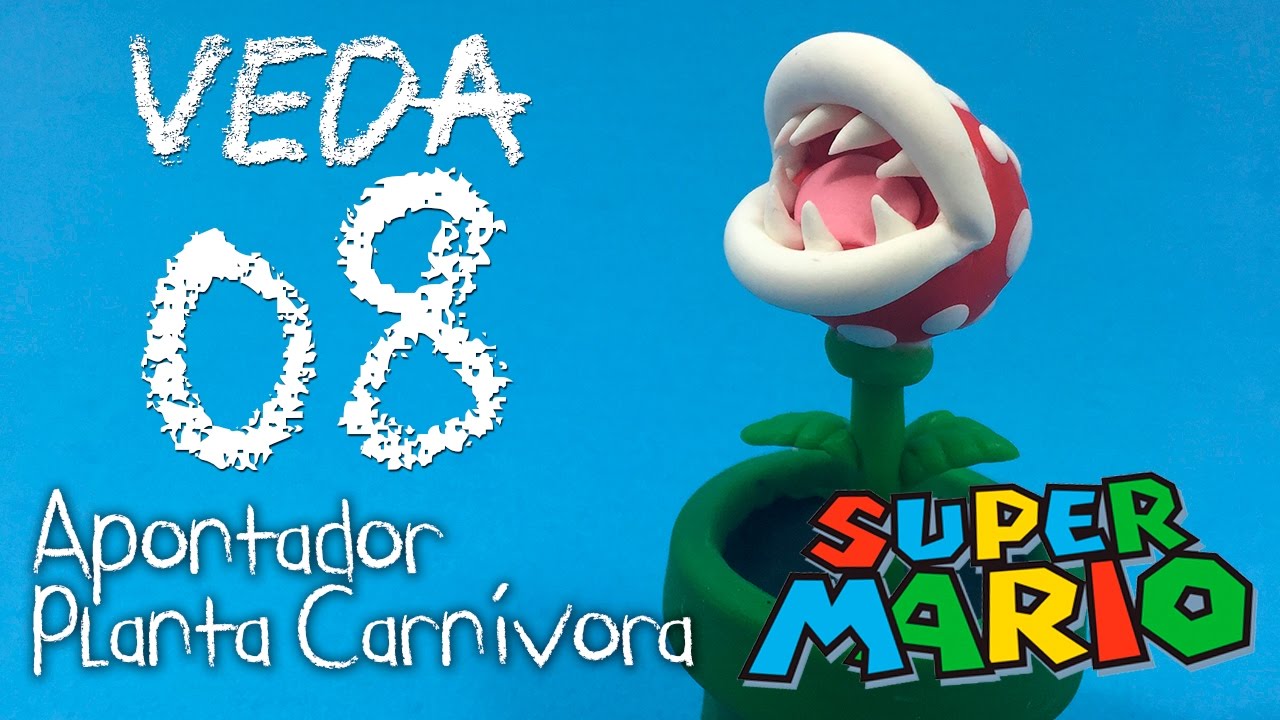 DIY - APONTADOR Planta Carnívora do Mario Bros - Sah Passa o Passo #VEDA08