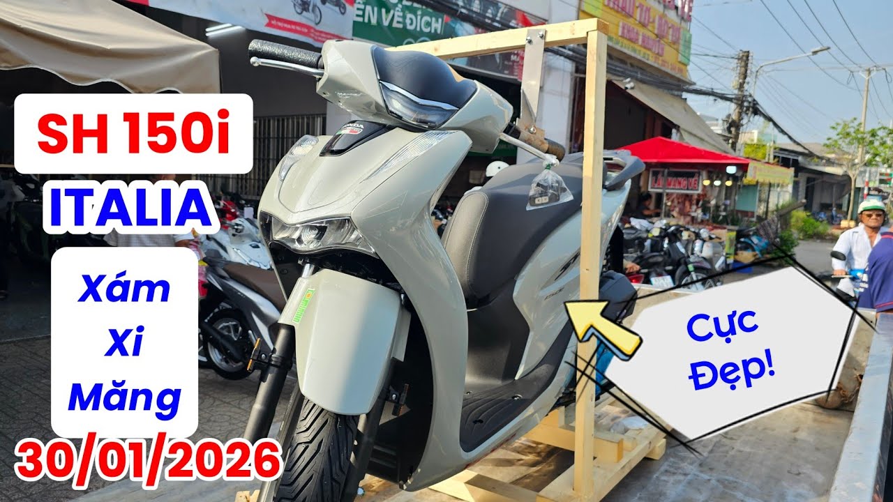 Nổ Máy SH 150i ITALIA màu Xám Xi Măng ship Thốt Nốt Cần Thơ ngày 30/01/26. Khải Phạm #sh #150 #ship 