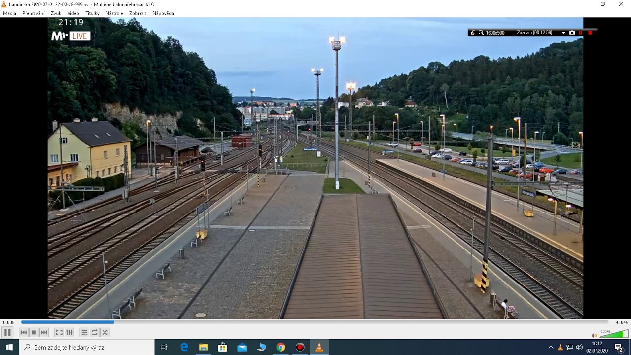 Hlášení a vlaky Ústí nad Orlicí + pozdrav nákladního vlaku