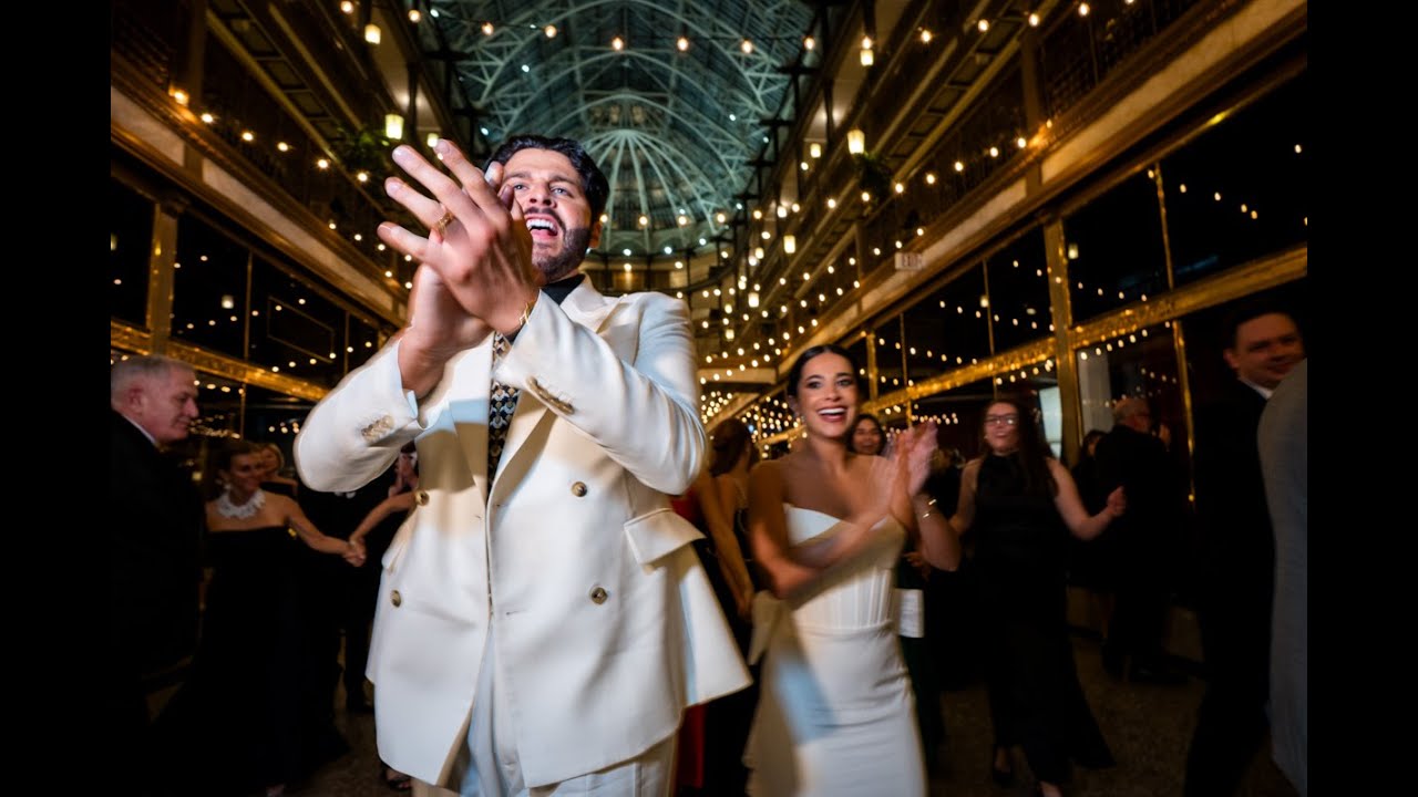 When Family, Music & Love Take the Stage | A Cleveland Arcade Wedding