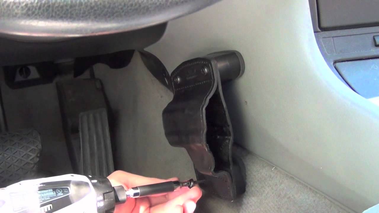Mostly Concealed, Easy To Reach - Car Gun Holster