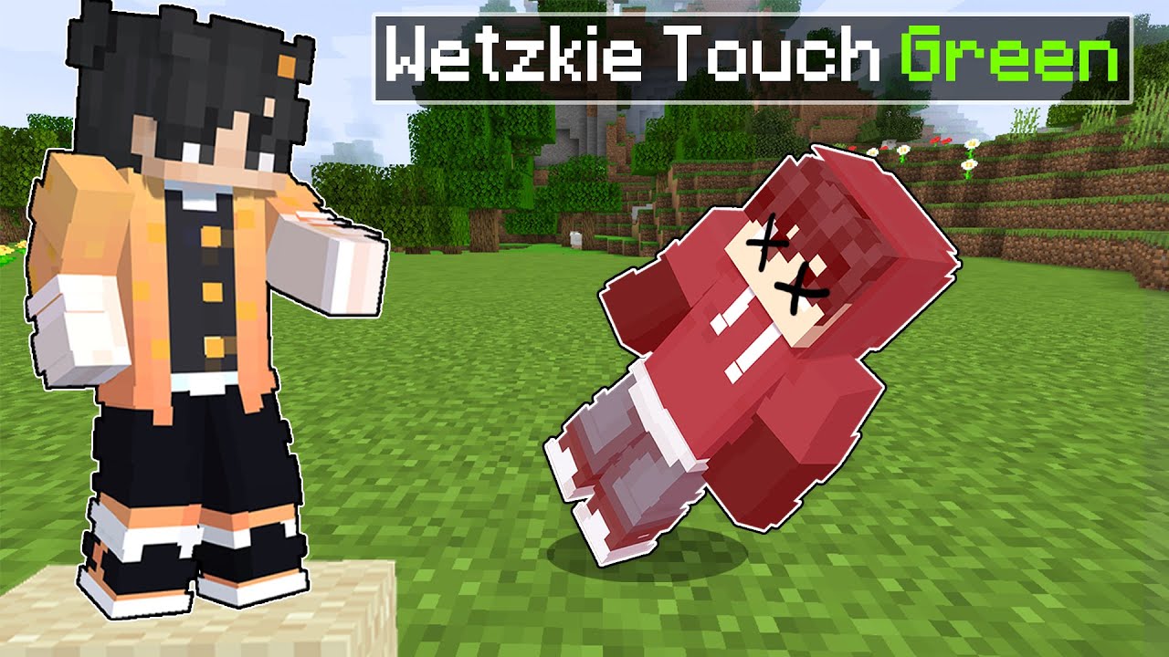 Minecraft But We CAN'T TOUCH COLOR GREEN (tagalog)