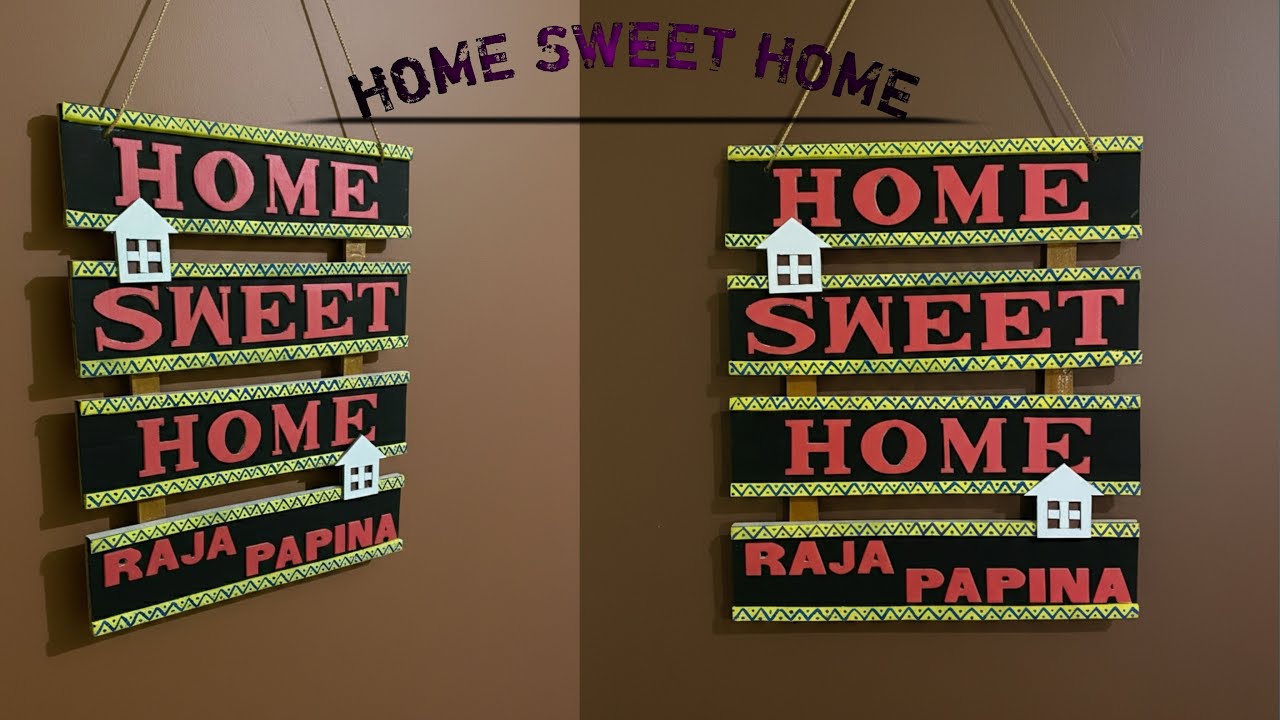 DIY Cardboard Home Sweet Home Craft Ideas | Cardboard Se Craft Kese Banaye 