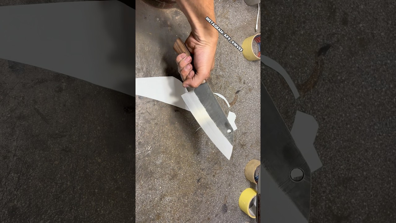 From SAW Blade to Cleaver Knife #shorts #shortsfeed #shortsvideo #knifemaking #handmade #cleaver