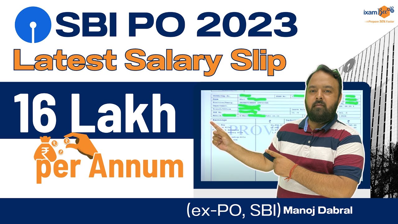 SBI PO 2023 Latest Salary Slip | Salary And Perks of An SBI PO | By Manoj Sir(Ex SBI)