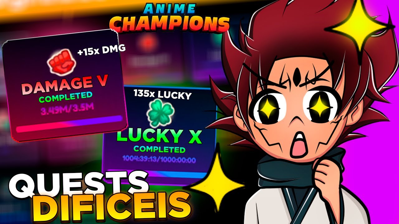 COMPLETEI as QUESTS MAIS OPS e MAIS DIFICEIS do ANIME CHAMPIONS!