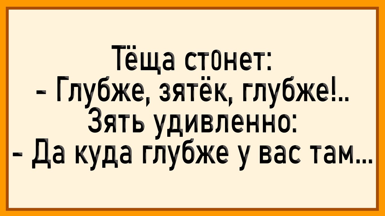 Как зять у тёщи остался! Сборник свежих анекдотов! Юмор!