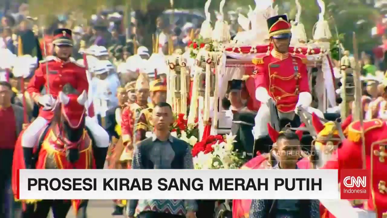 Full - Prosesi Kirab Sang Merah Putih Dari Monas - Istana Negara; Bersatu Indonesia